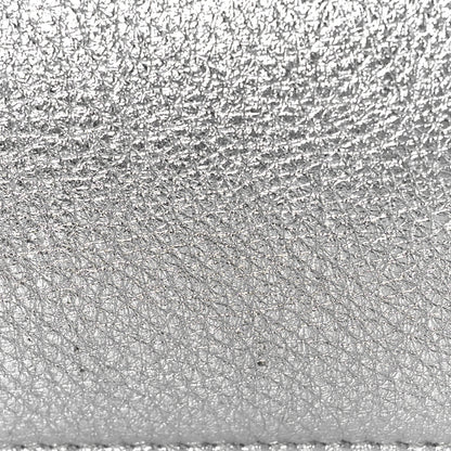 Saint Laurent Metallic Lambskin Quilted Sade Puffer Envelope Clutch Argento 10 of 11