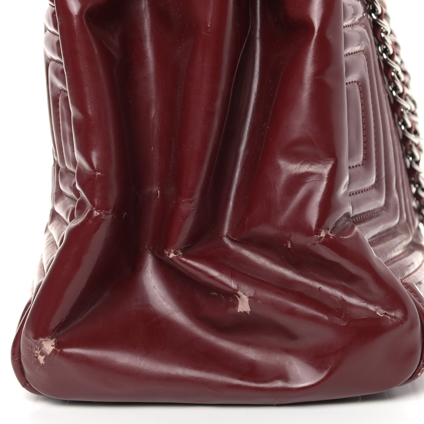 Vinyl Coco Ming Tote Dark Red