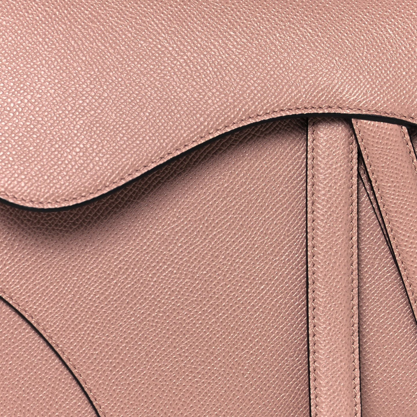 Grained Calfskin Saddle Bag Pink