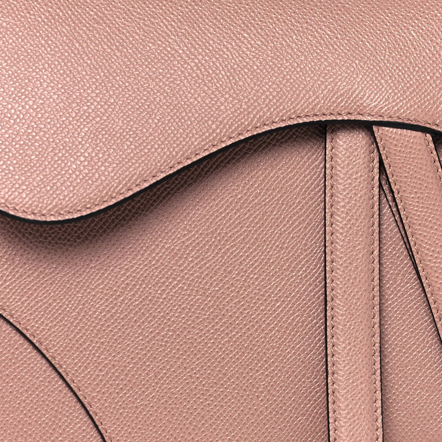 Christian Dior Grained Calfskin Saddle Bag Pink 8 of 13