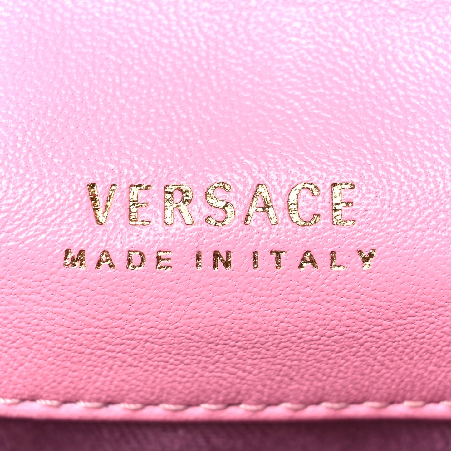 Nappa Medusa Chain Shoulder Bag Pink