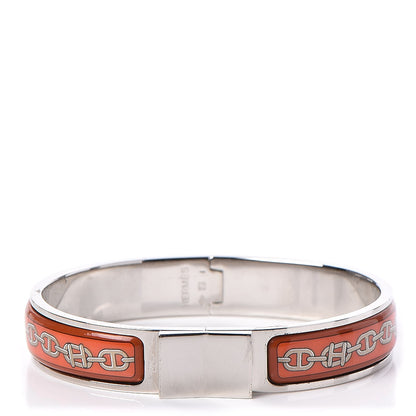 Hermes Enamel Printed Narrow Clic Clac Chaine d'Ancre Bracelet GM 1 of 10
