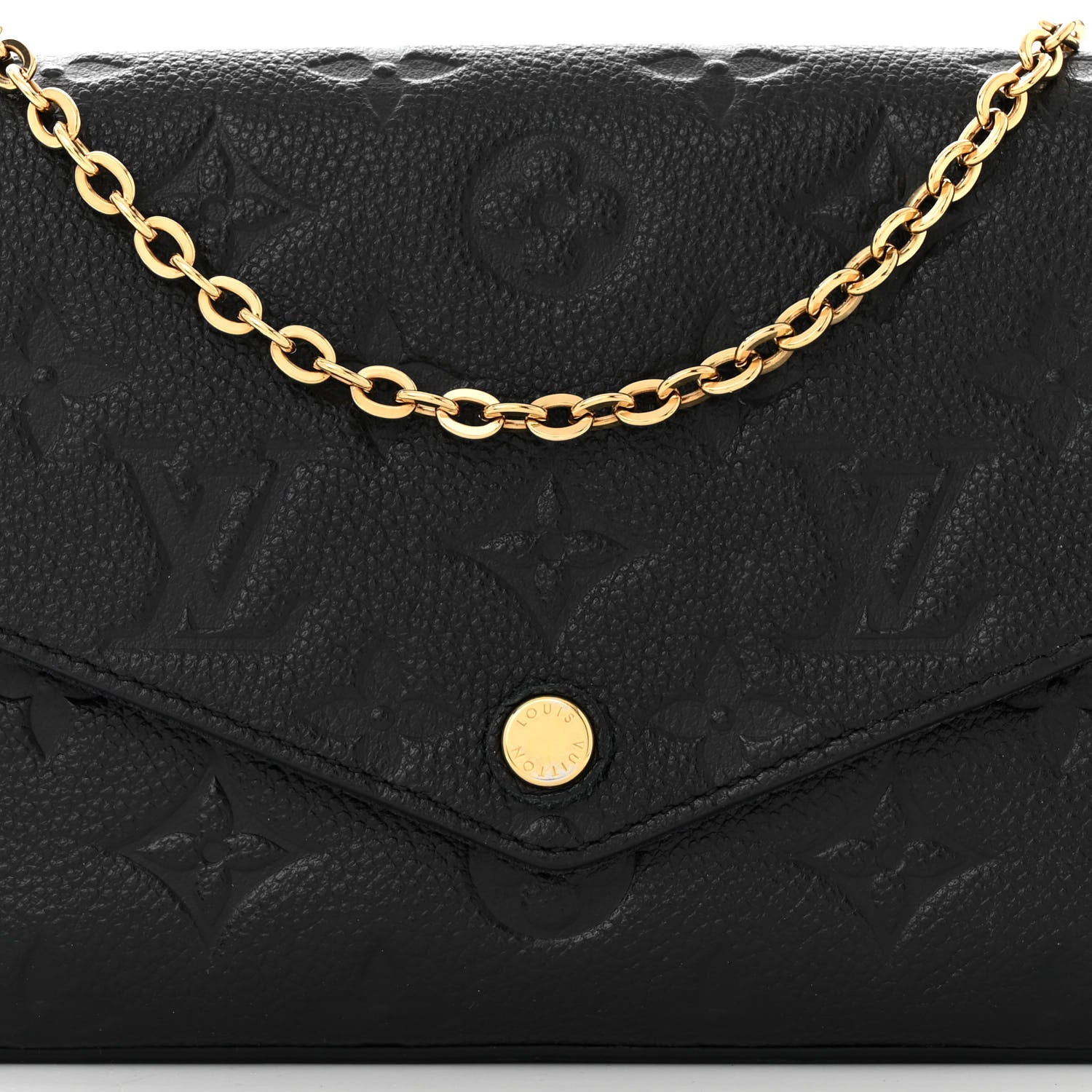 Louis Vuitton Empreinte Pochette Felicie Chain Wallet Black 9 of 11