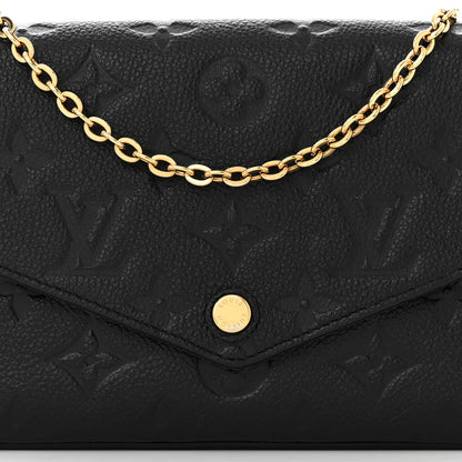 Louis Vuitton Empreinte Pochette Felicie Chain Wallet Black 9 of 11