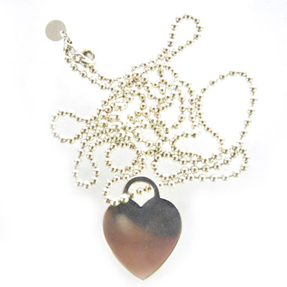 Tiffany Sterling Silver Long Return to Tiffany Heart Pendant Necklace 3 of 5