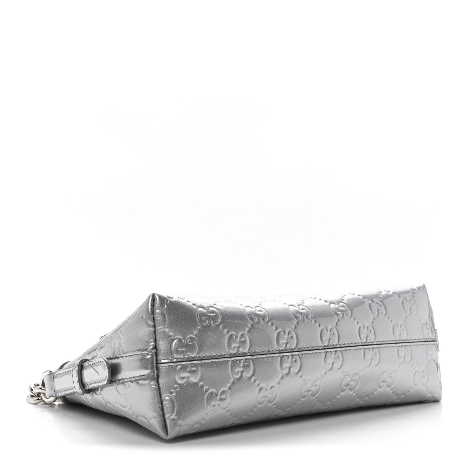 Gucci Shine Guccissima Emblem Small Shoulder Bag Silver 4 of 11