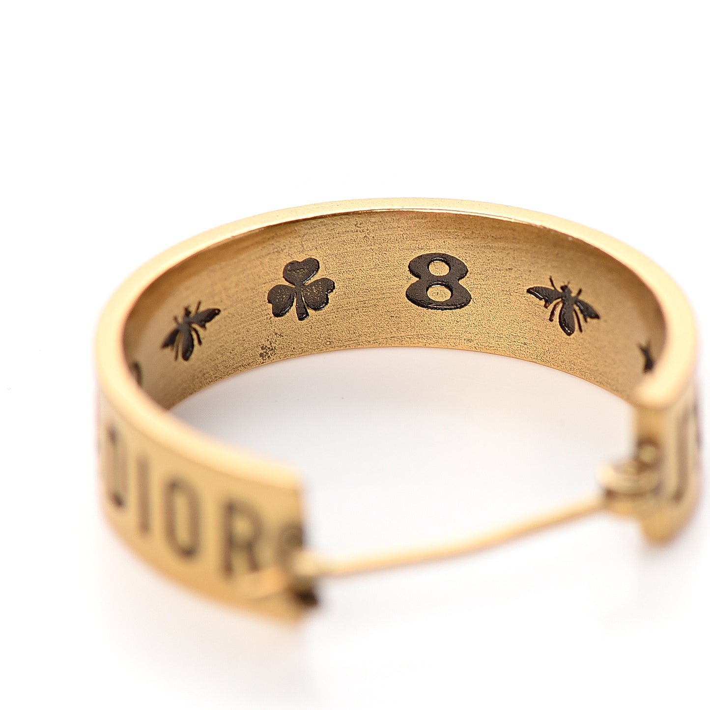 Metal Small J'Adior Star Hoop Earrings Aged Gold