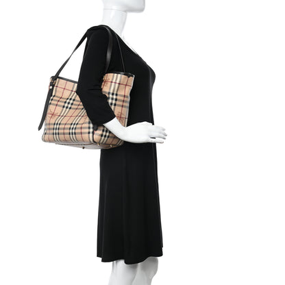 Burberry Haymarket Check Small Canterbury Tote Chocolate 2 of 12