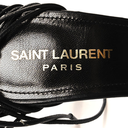 Saint Laurent Calfskin Lexi 90 Ankle Strap Sandals 38 Black 8 of 8