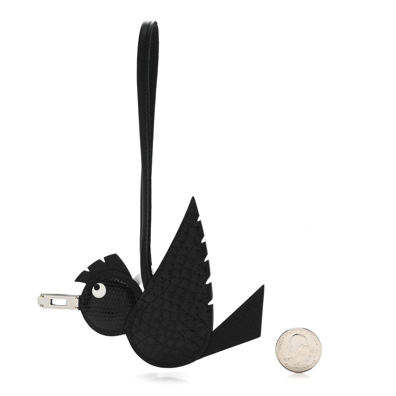 Hermes Epsom Chevre Mysore Swift Alligator Lizard Birdy Bag Charm