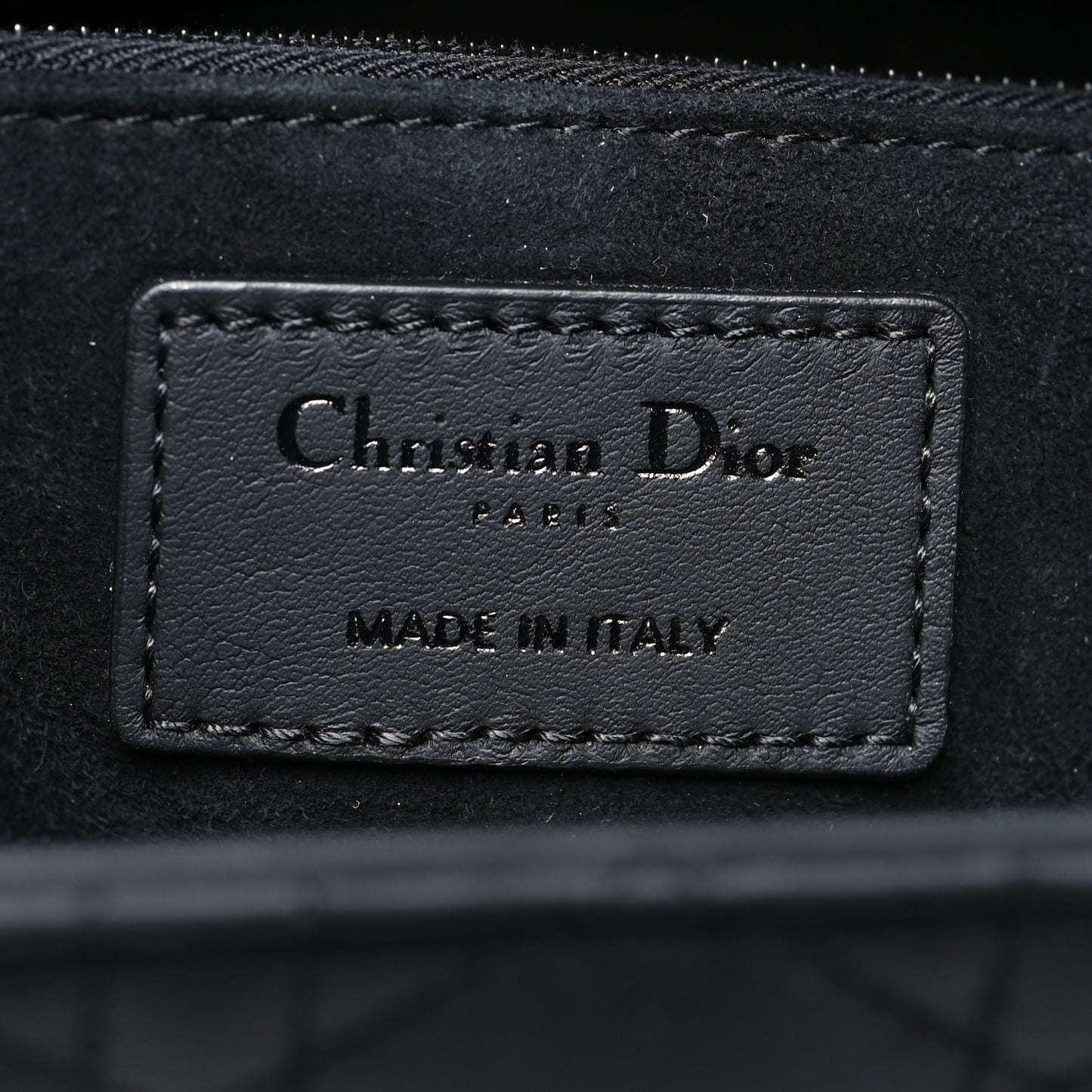 Ultra Matte Calfskin Cannage Large Lady Dior Black