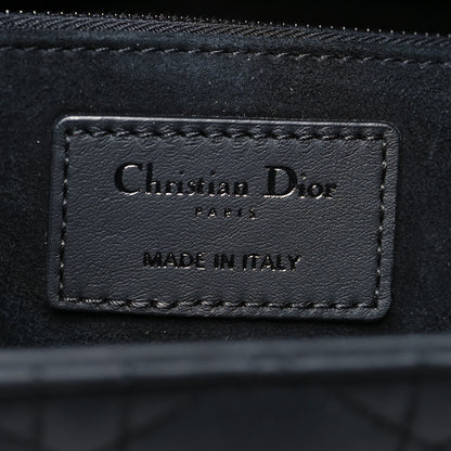 Christian Dior Ultra Matte Calfskin Cannage Large Lady Dior Black 6 of 10