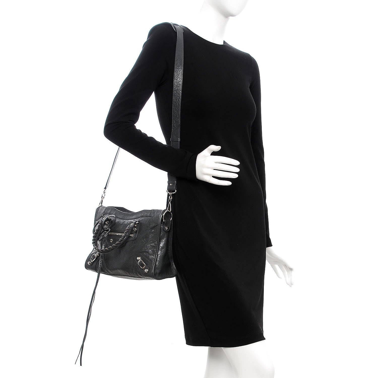 Balenciaga Agneau Classic Silver Hardware S City Gris Fossile 2 of 7