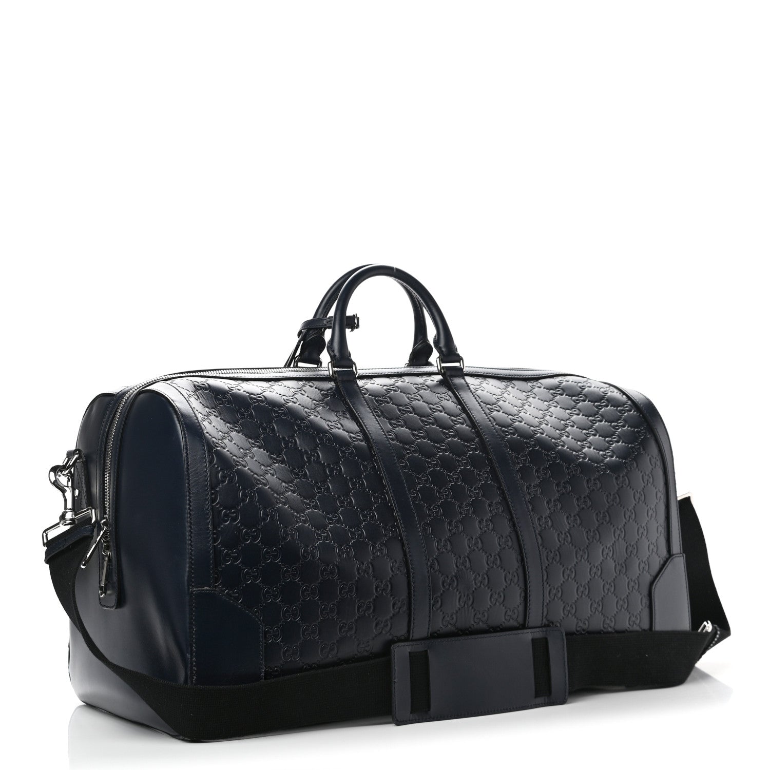 Gucci Guccissima Signature Large Duffle Blue 2 of 13