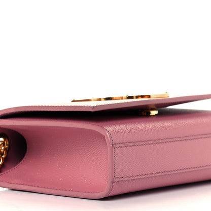 Saint Laurent Grain De Poudre Small Classic Monogram Kate Satchel Old Rose 9 of 10