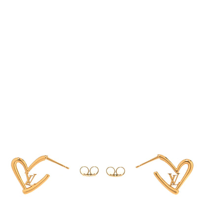 Louis Vuitton Fall In Love Heart Earrings PM Gold 3 of 3