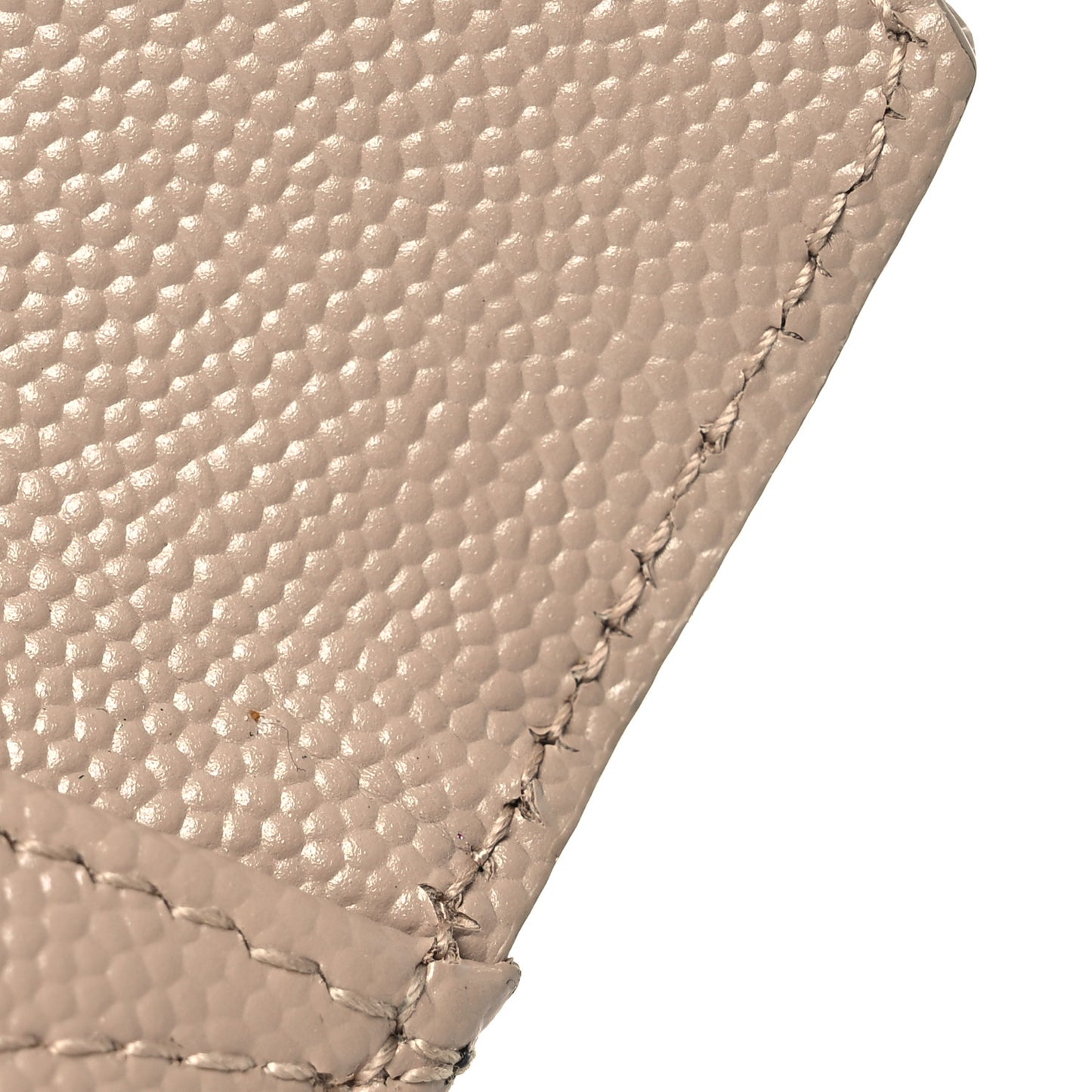 Grain De Poudre Matelasse Chevron Monogram Compact Wallet Dark Beige