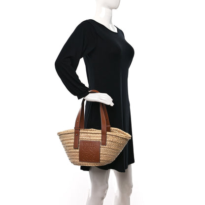 Loewe Raffia Small Basket Tote Bag Natural Tan 2 of 9