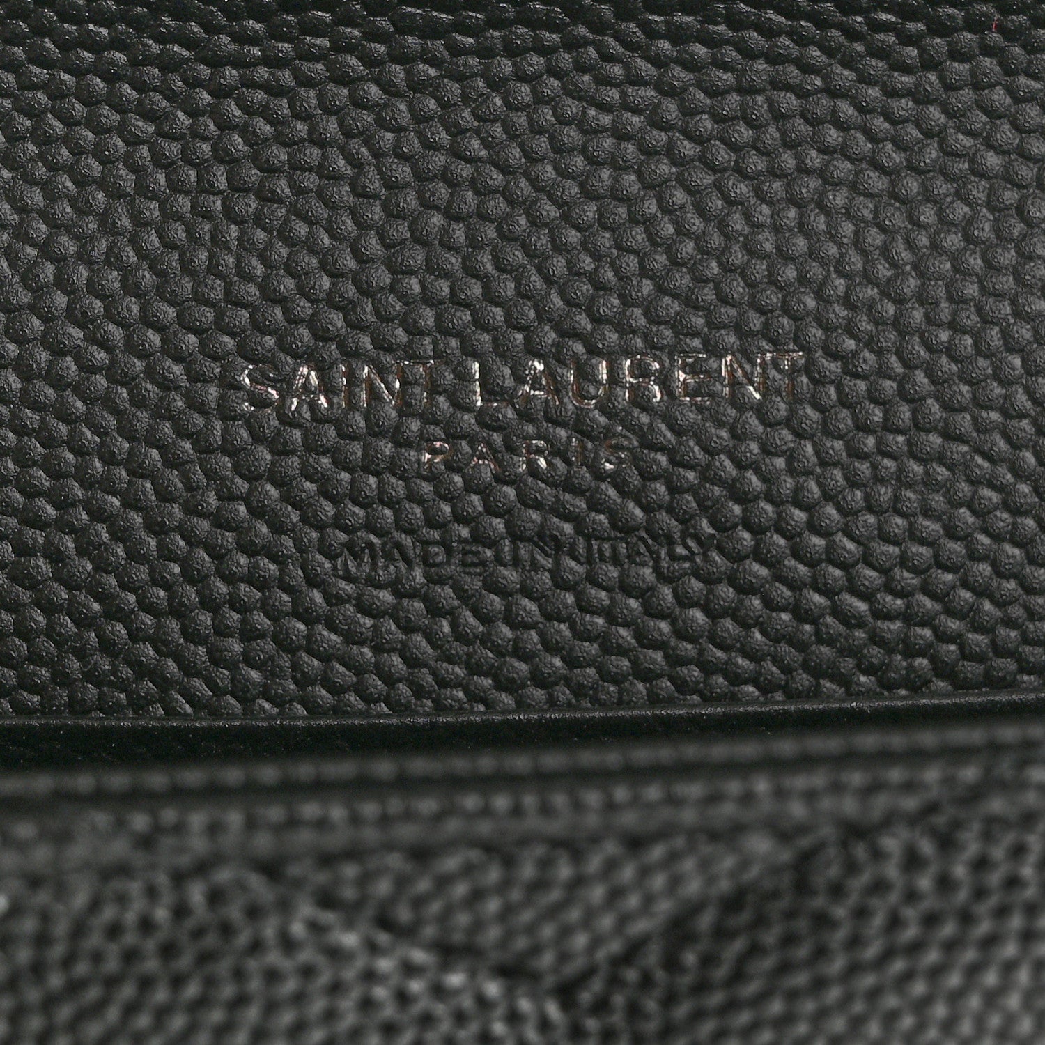 Saint Laurent Grain De Poudre Matelasse Chevron Small Monochrome Monogram Envelope Wallet Black 6 of 7