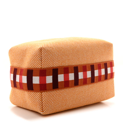 Hermes Merino Wool Small Au Carre Bride-A-Brac Pouch Fauve 4 of 12