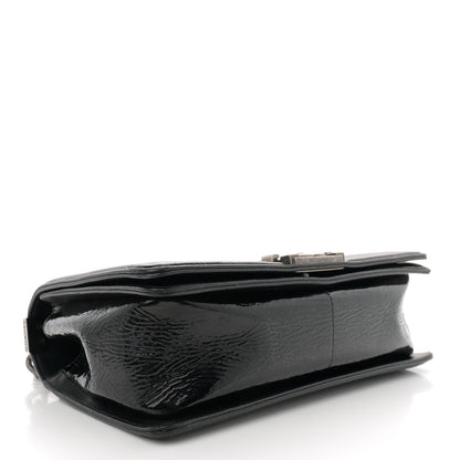 Chanel Patent Snakeskin Medium Boy Flap Black 4 of 12