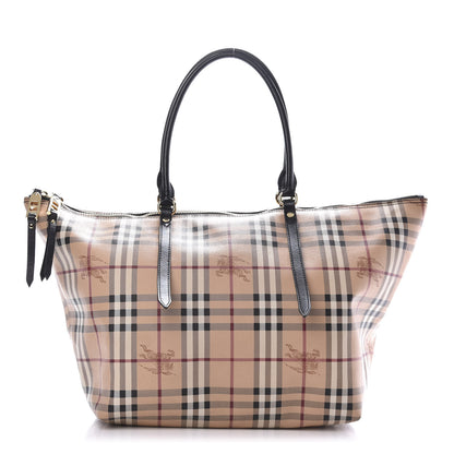 Burberry Haymarket Check Medium Salisbury Tote Chocolate 1 of 12