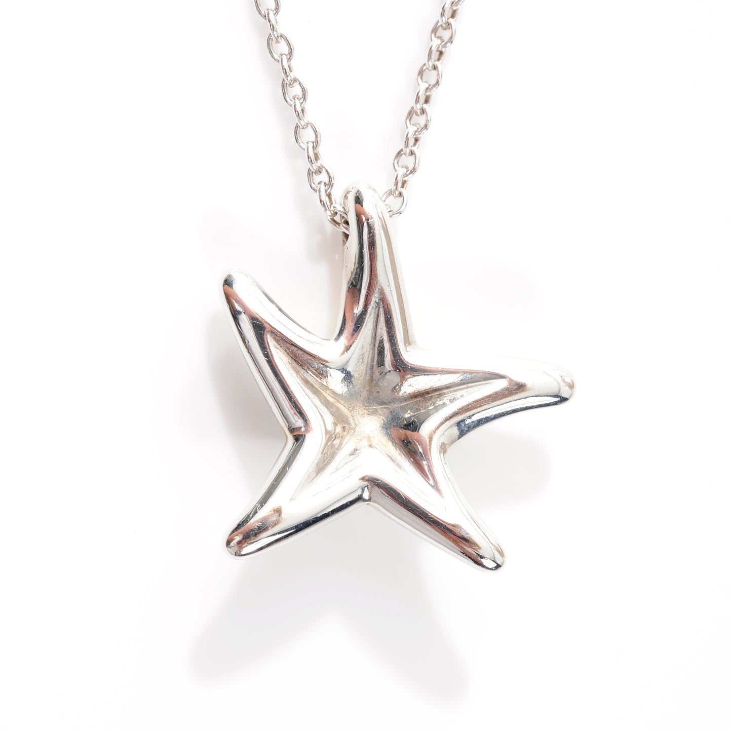 Sterling Silver 15mm Elsa Peretti Starfish Pendant Necklace