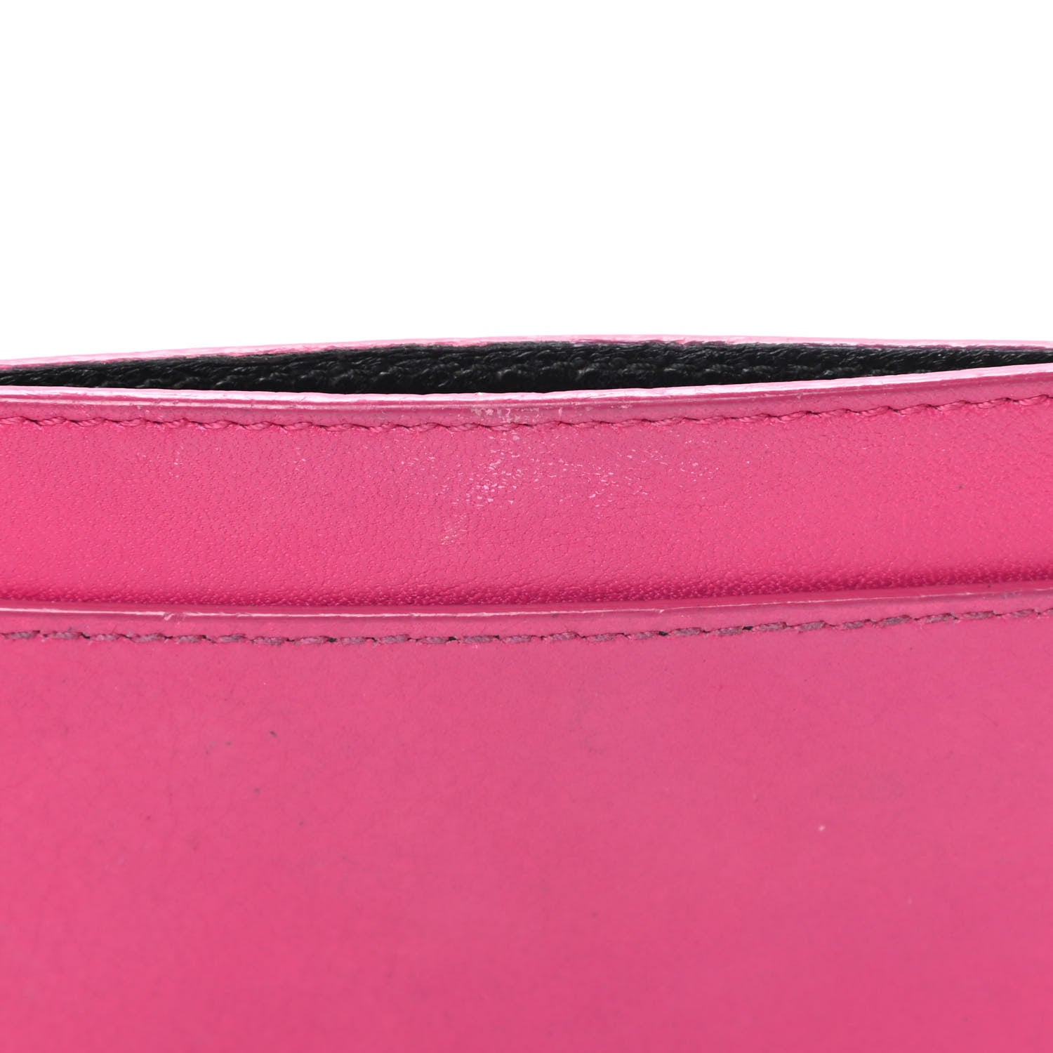 Saint Laurent Calfskin Classic Y Card Case Fuchsia 10 of 15