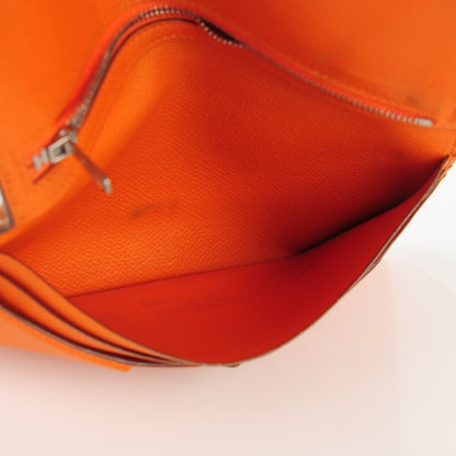 Hermes Epsom Bearn Gusset Wallet Orange 8 of 15