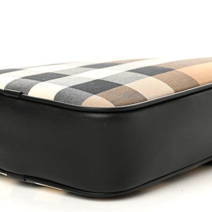 Burberry Canvas Super Exploded Check Vertical Paddy Camera Bag Taupe Brown 9 of 9