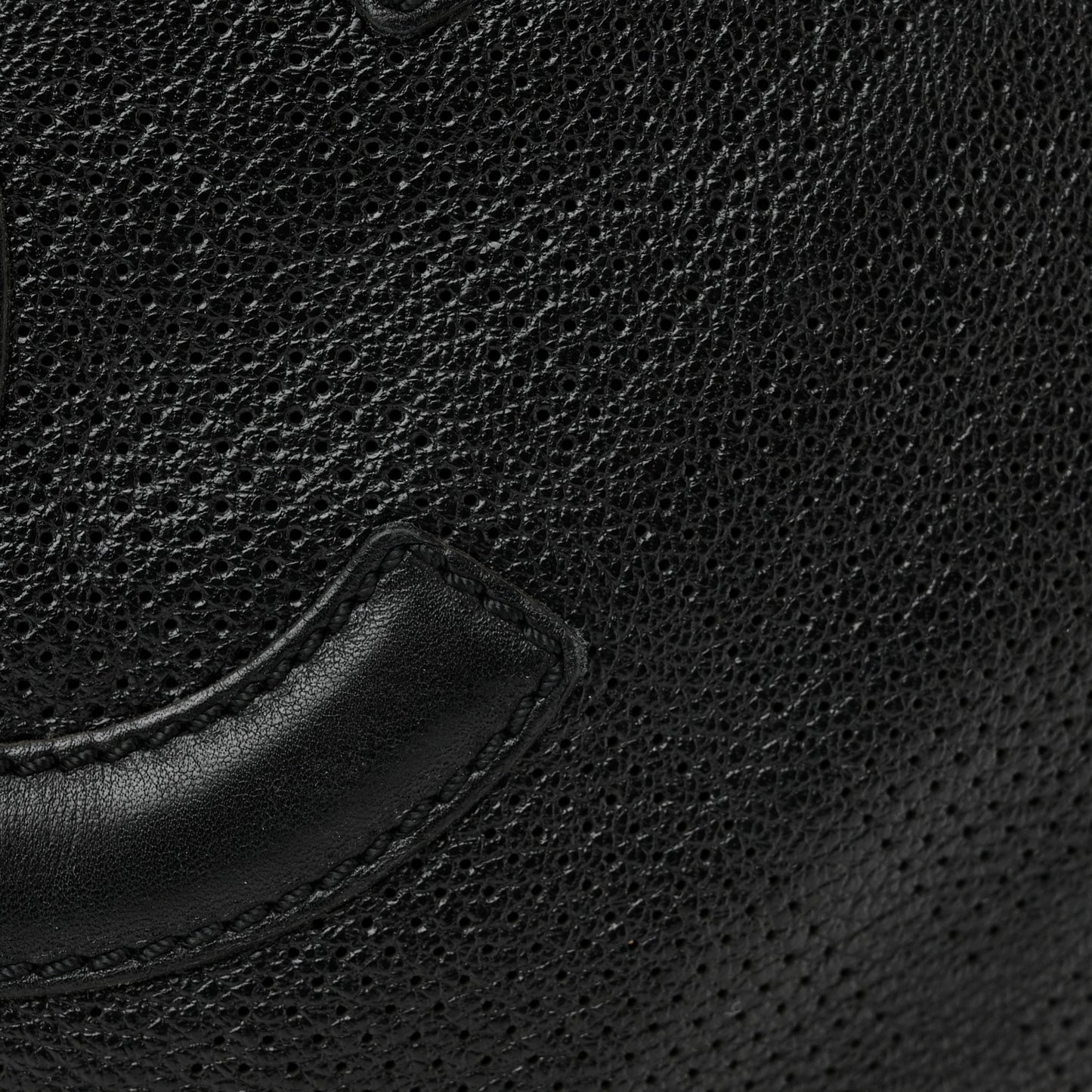 Goatskin Perforated Large CC Tote Black