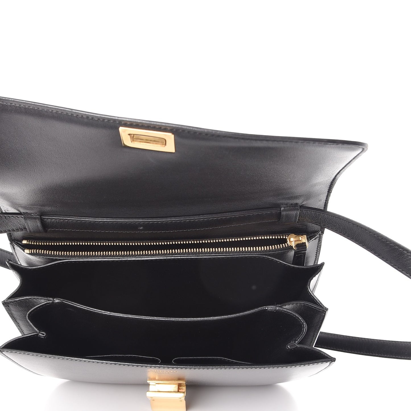 Box Calfskin Medium Classic Box Flap Bag Black