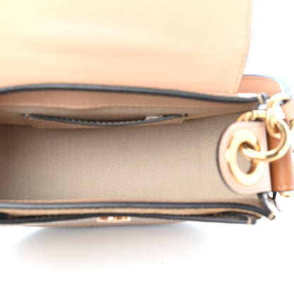 Chloe Calfskin Crocodile Embossed Small Tess Bag Nut 5 of 11