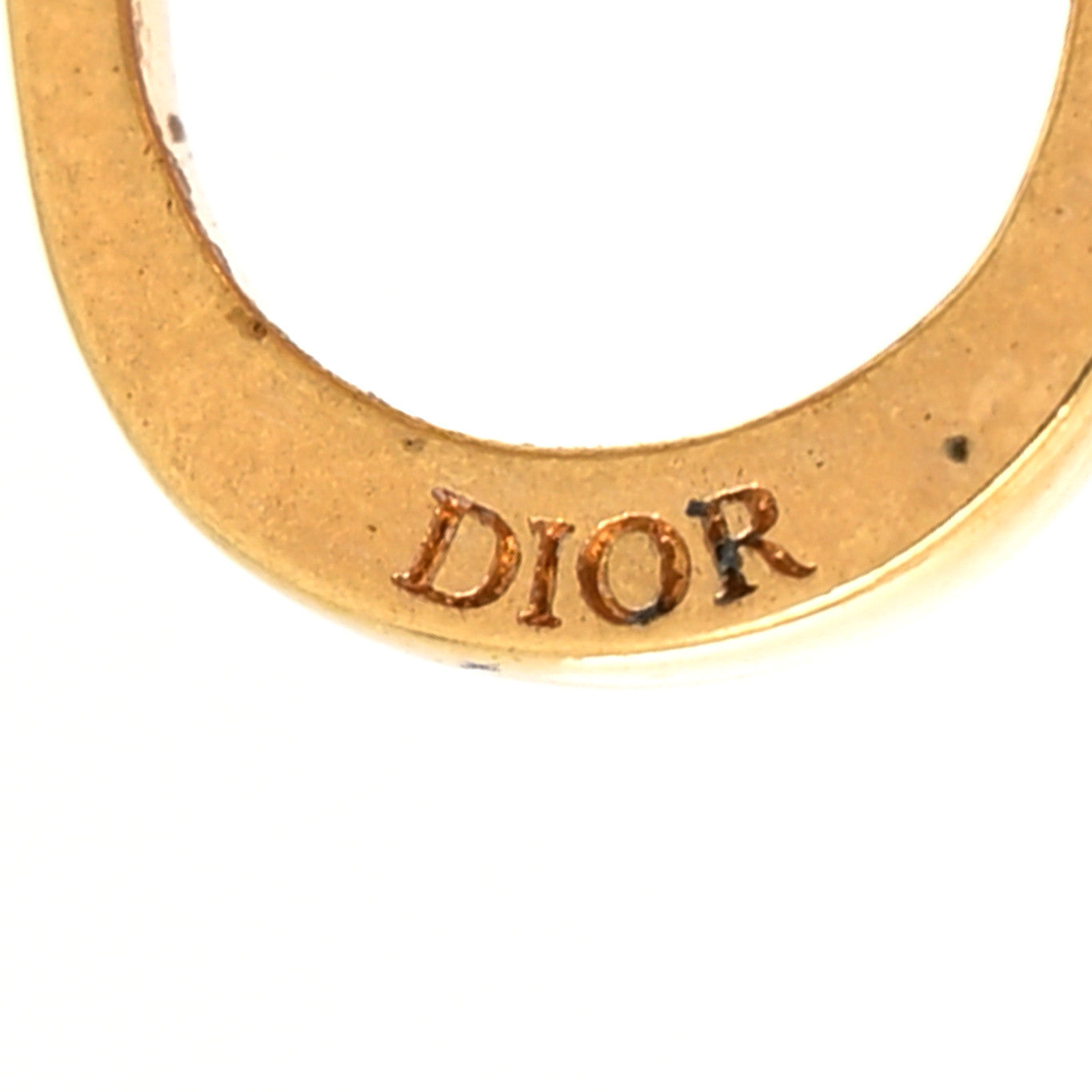 Christian Dior Metal Petit CD Stud Earrings Gold 4 of 4