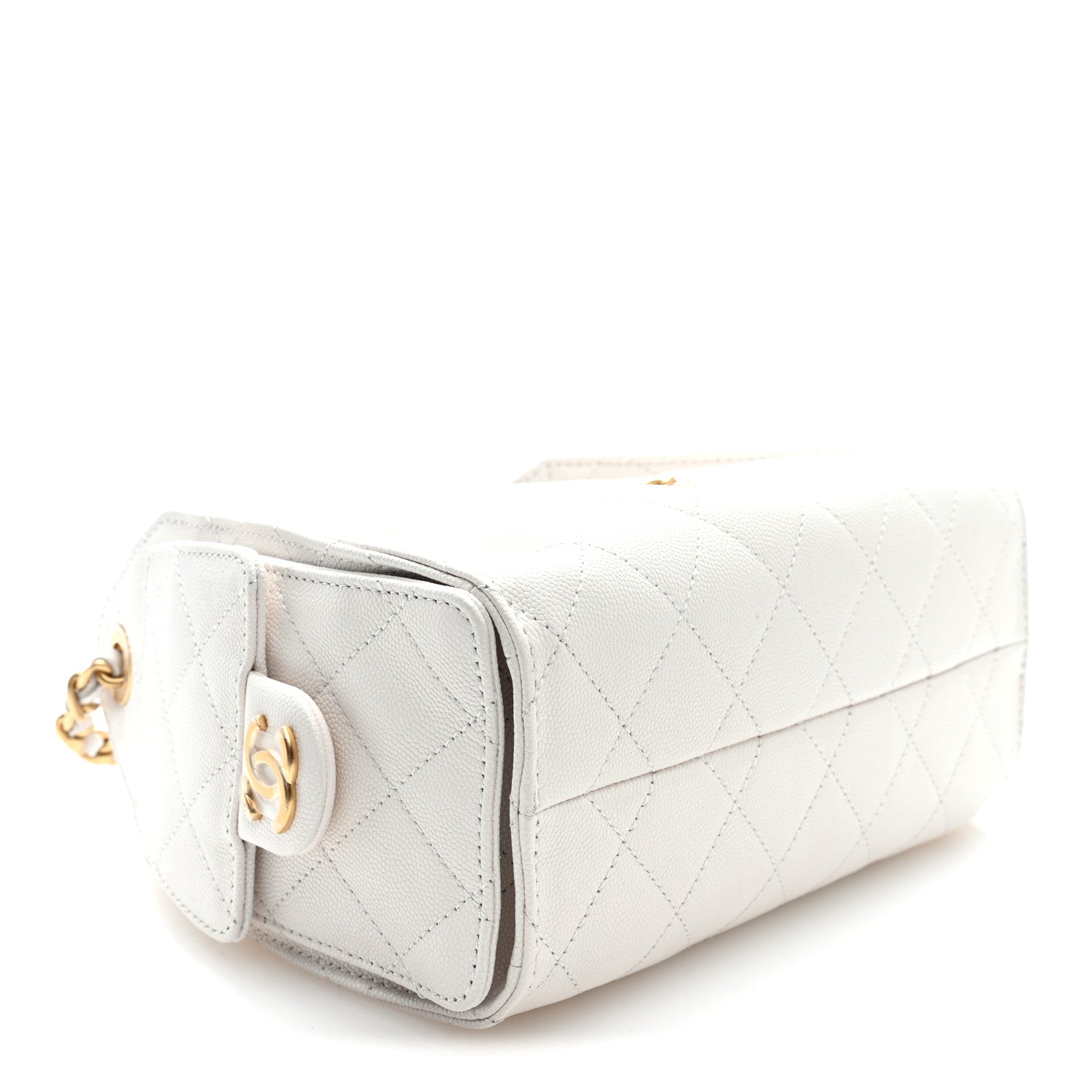 Chanel Caviar Quilted Mini Chanel 25 Handbag White 4 of 10