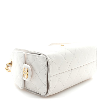 Chanel Caviar Quilted Mini Chanel 25 Handbag White 4 of 10