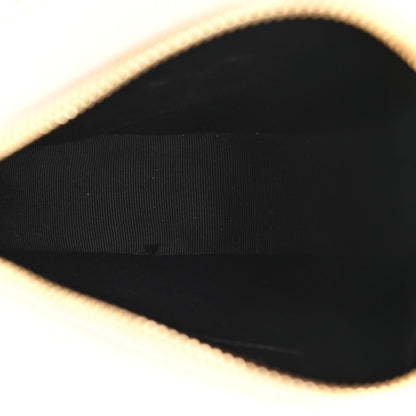 Saint Laurent Grain De Poudre Matelasse Chevron Quilted Round Vinyle Camera Bag Crema Soft 5 of 10