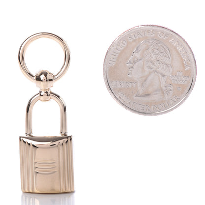 Hermes Permabrass Mini Loop Charms Cadenas Scarf Ring Gold 2 of 4
