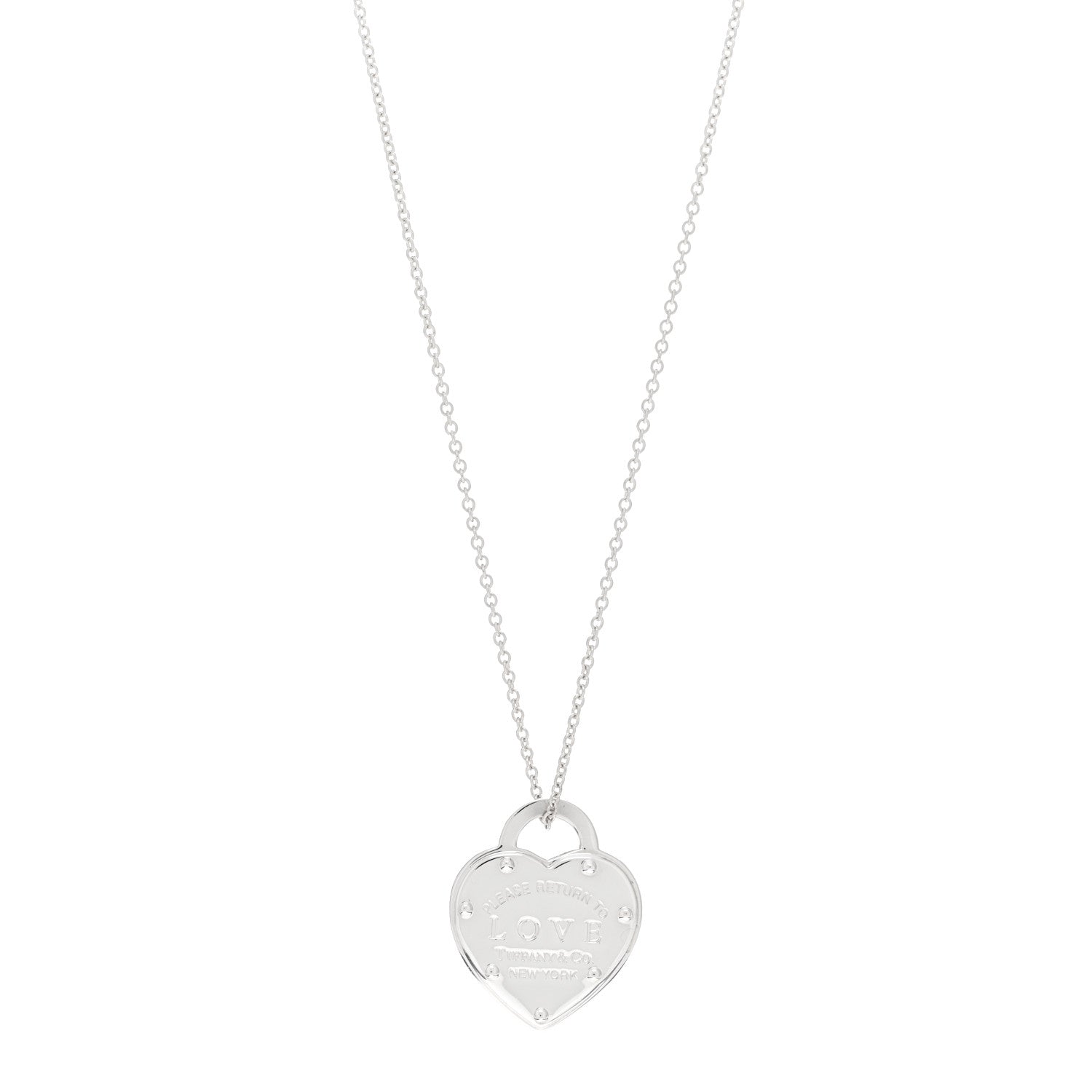 Tiffany Sterling Silver Return To Tiffany Love Pendant Necklace 1 of 4