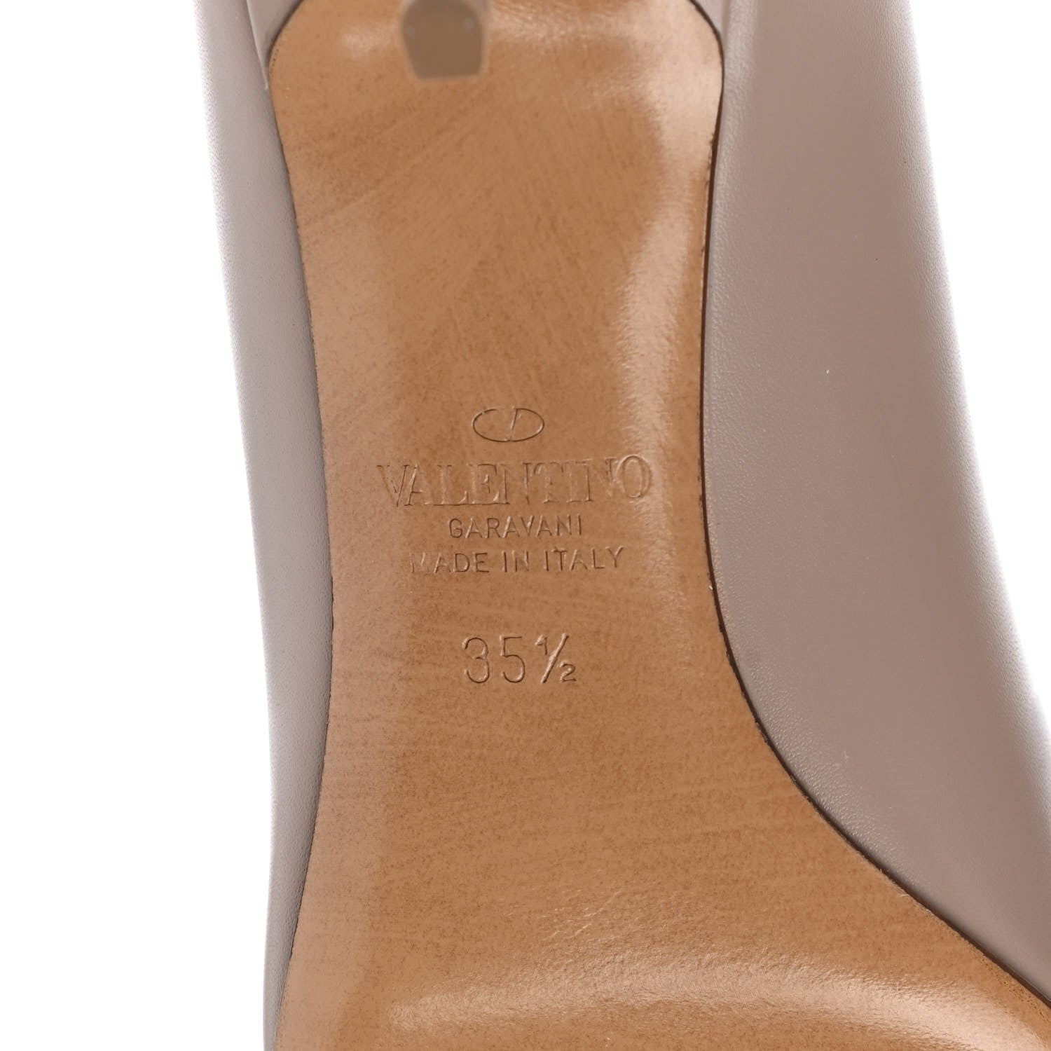 Valentino Garavani Calfskin Tonal Vlogo 45mm Pumps 35.5 Poudre 6 of 8
