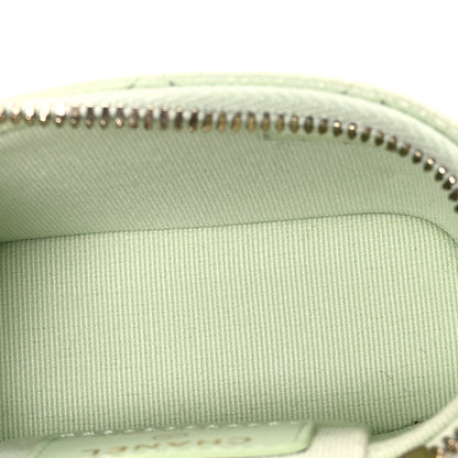 Chanel Caviar Quilted Small Handle With Care Vanity Case With Chain Light Green 5 of 10