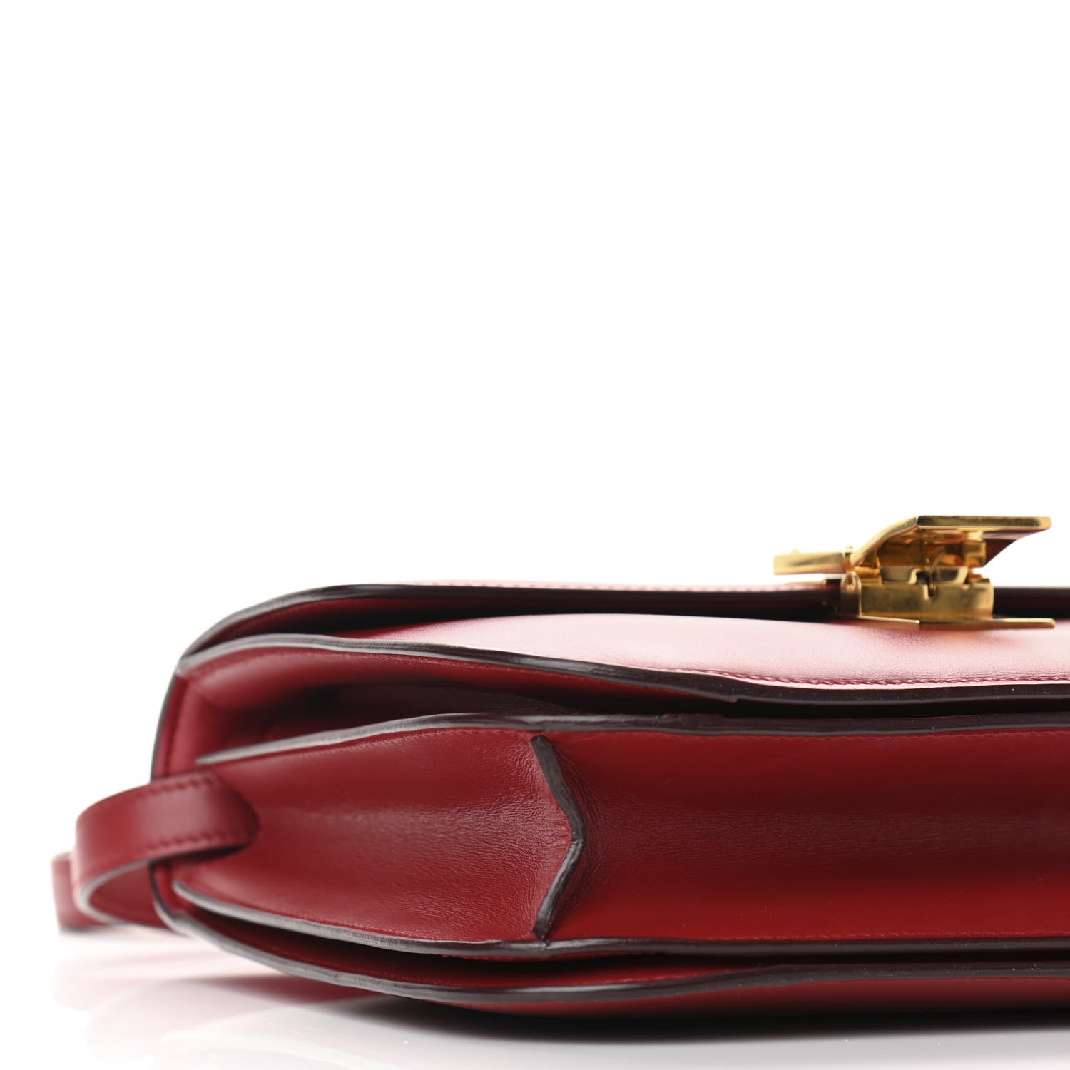 Celine Box Calfskin Medium Classic Box Flap Bag Red 9 of 10