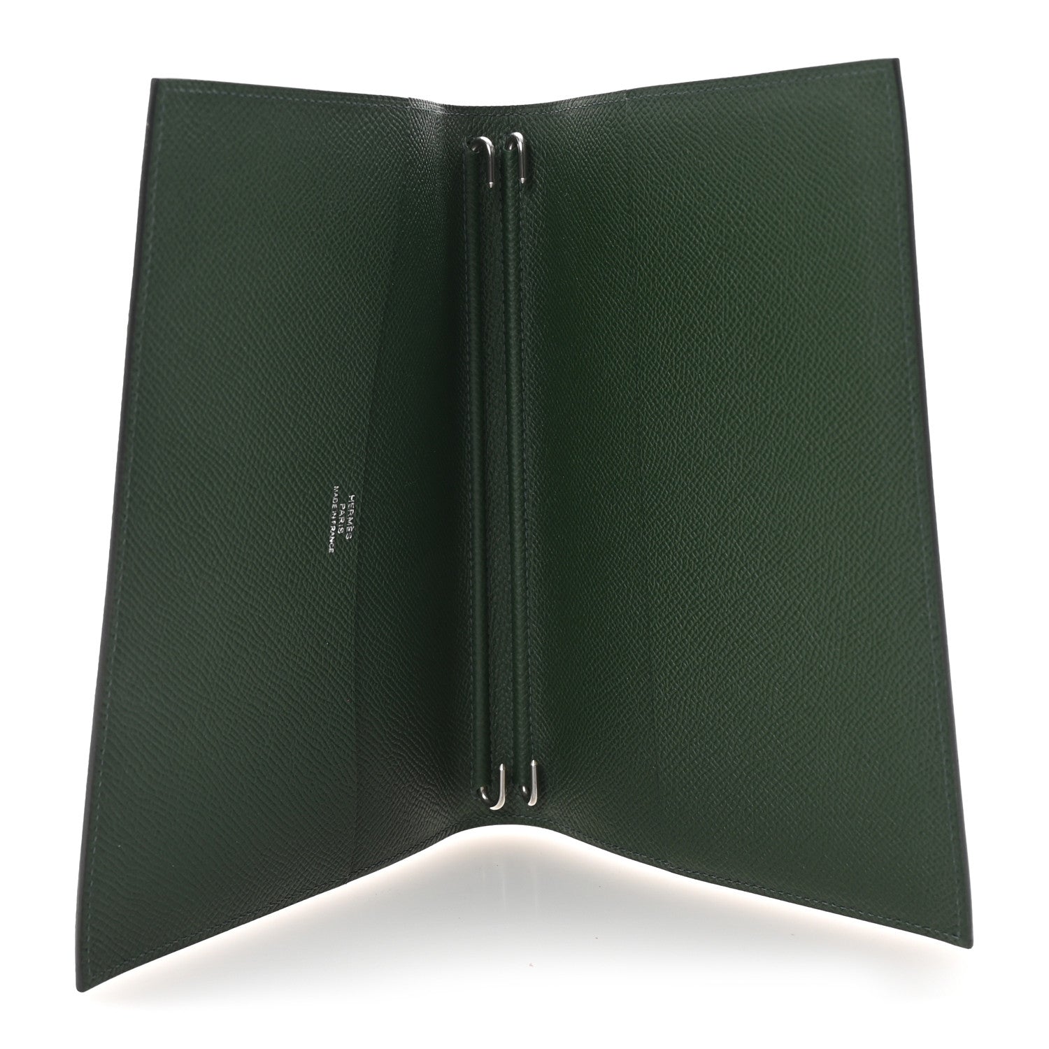 Hermes Epsom Globe Trotter Agenda Cover GM Bleu Saphir Vert Cactus 5 of 8