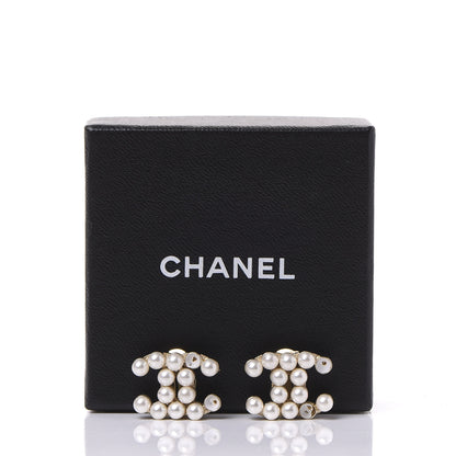 Chanel Pearl CC Clip On Earrings Gold 6 of 6