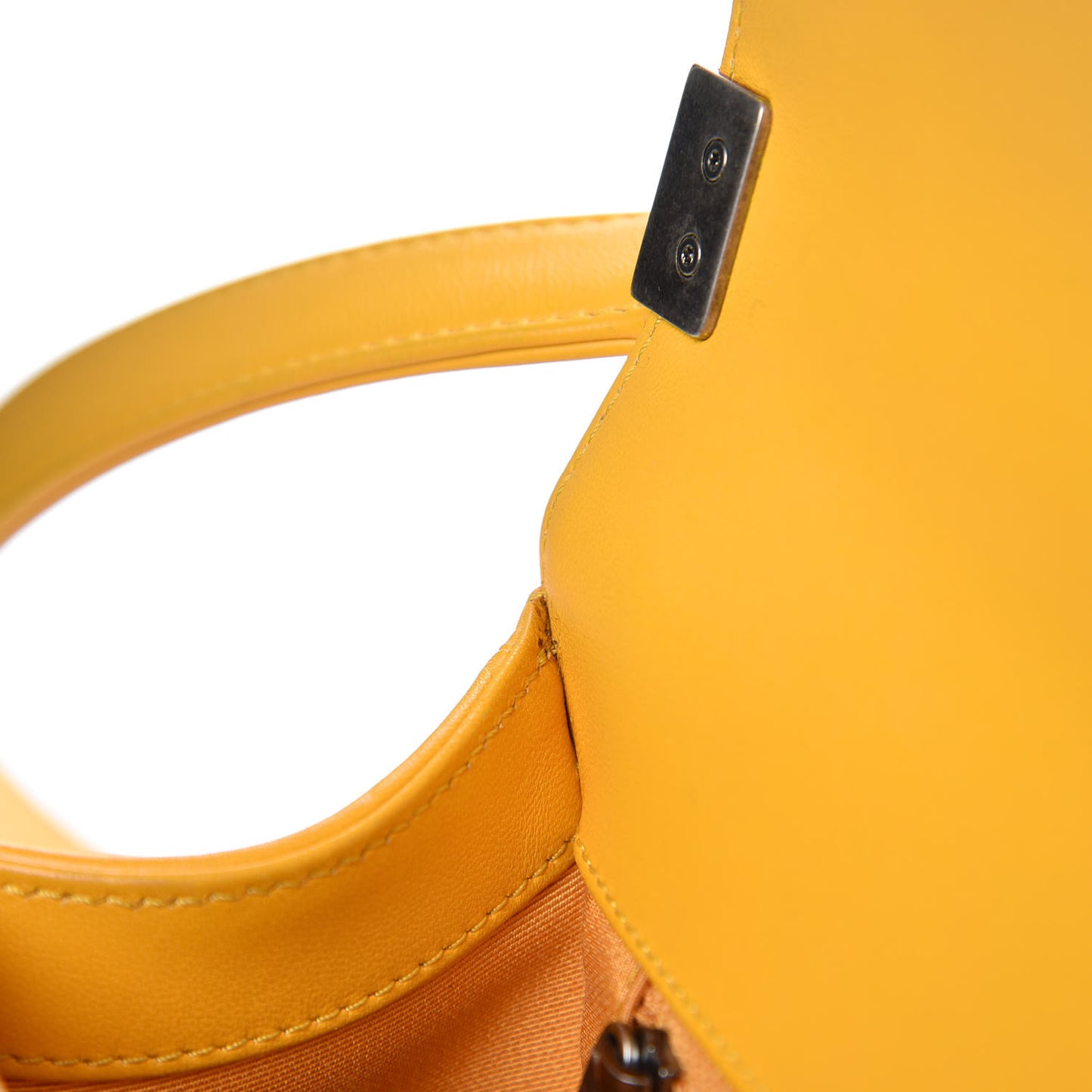 Lambskin Quilted New Medium Boy Flap Yellow