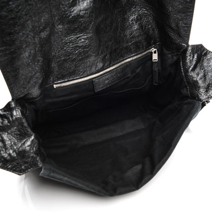 Balenciaga Agneau Arena Foldover Messenger Black 5 of 7