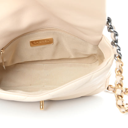 Chanel Lambskin Quilted Medium Chanel 19 Flap Light Beige 5 of 10