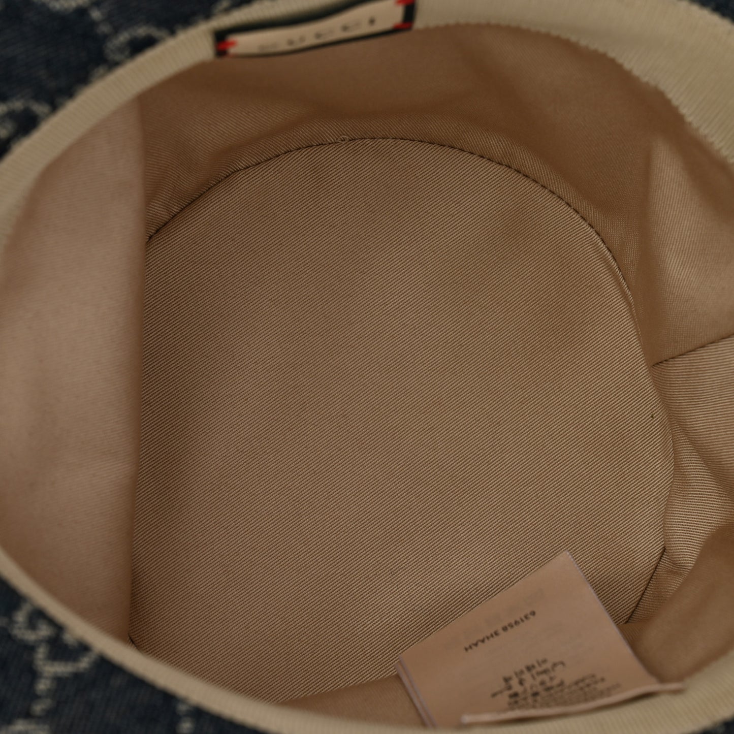 Denim GG Monogram Brim Hat M Blue Ivory