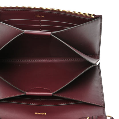 Burberry Calfskin Logo Hazelmere Wallet With Detachable Strap Deep Maroon 5 of 10