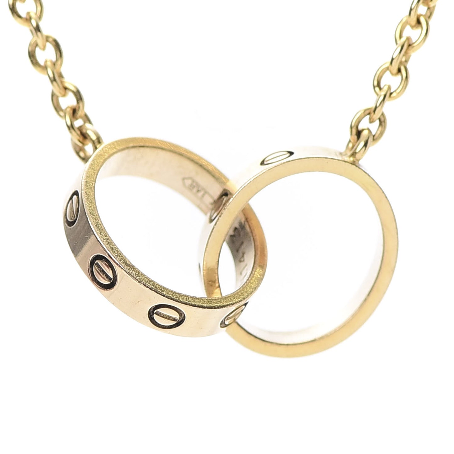 18K Yellow Gold Interlocking LOVE Necklace